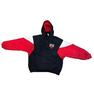 Vintage‎ Logo 7 Black Chicago Bulls Puffer Jacket Kids XL Streetwear 18-20
